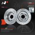 Rear Drilled Rotors & Ceramic Brake Pads for Acura TSX 04-08 Honda Accord 2.4L