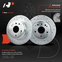 Rear Drilled Rotors & Ceramic Brake Pads for Acura TL 2004-2008