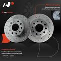 6 Pcs Rear Drilled Rotors & Ceramic Brake Pads for 2011 Audi A3