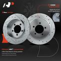 12 Pcs Front & Rear Drilled Brake Rotors & Ceramic Pads for 2003 Ford Explorer