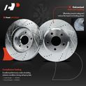 12 Pcs Front & Rear Drilled Brake Rotors & Ceramic Pads for 2005 Chevrolet Monte Carlo