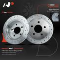 12 Pcs Front & Rear Drilled Brake Rotors & Ceramic Pads for 2005 Chevrolet Monte Carlo