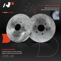 6 Pcs Front Drilled Rotors & Ceramic Brake Pads for 2013 Nissan Frontier