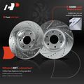 6 Pcs Front Drilled Rotors & Ceramic Brake Pads for 2013 Nissan Frontier