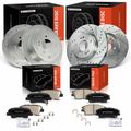 12 Pcs Front & Rear Drilled Brake Rotors & Brake Pads for Hyundai Tucson Kia