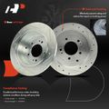 12 Pcs Front & Rear Drilled Brake Rotors & Brake Pads for Hyundai Tucson Kia