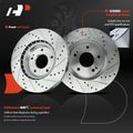 12 Pcs Front & Rear Drilled Brake Rotors & Brake Pads for Hyundai Tucson Kia