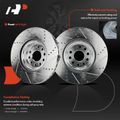 12 Pcs Front & Rear Drilled Rotors & Ceramic Brake Pads for 2019 Audi S3