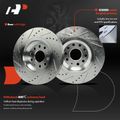 12 Pcs Front & Rear Drilled Rotors & Ceramic Brake Pads for 2019 Audi S3