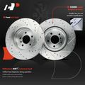 12 Pcs Front & Rear Drilled Brake Rotors & Brake Pads for 2014 BMW 640i