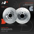 12 Pcs Front & Rear Drilled Brake Rotors & Brake Pads for 2017 Chrysler 200