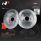 Front & Rear Drilled Rotors & Ceramic Brake Pads for Acura MDX 2001-2002 V6 3.5L