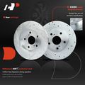 Rear Drilled Rotors & Ceramic Brake Pads for 2009 Pontiac Vibe