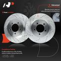 6 Pcs Front Drilled Brake Rotors & Ceramic Pads for 2004 Mercury Mountaineer