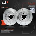 6 Pcs Front Drilled Brake Rotors & Ceramic Pads for 2004 Mercury Mountaineer