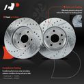 12 Pcs Front & Rear Drilled Rotors & Ceramic Brake Pads for Chevy Cruze