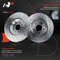 12 Pcs Front & Rear Drilled Brake Rotors & Brake Pads for Buick Envision 16-18