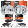 Front & Rear Drilled Rotors & Ceramic Brake Pads for 1999 Chevrolet Blazer