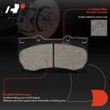 6 Pcs Front Drilled Brake Rotors & Ceramic Brake Pads for 2007 Hummer H3