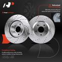 Front & Rear Drilled Rotors & Ceramic Brake Pads for Acura TL 2009-2014