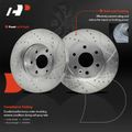 12 Pcs Front & Rear Drilled Rotors & Ceramic Brake Pads for for Chevrolet Colorado