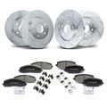 Front & Rear Drilled Rotors & Ceramic Brake Pads for 2014 Dodge Journey