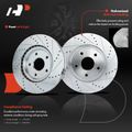 Front & Rear Drilled Rotors & Ceramic Brake Pads for 2014 Dodge Journey