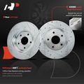 Front & Rear Drilled Rotors & Ceramic Brake Pads for 2014 Dodge Journey