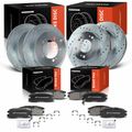 12 Pcs Front & Rear Drilled Rotors & Ceramic Brake Pad for 1996 Dodge Avenger