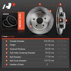 Front Disc Brake Rotors for Dodge Ram 1500 2002-2010 Durango Ram Chrysler Aspen
