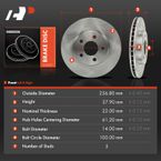 Front Disc Brake Rotors for Dodge SX 2.0 2003-2005 Chrysler Plymouth Neon