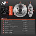 Rear Disc Brake Rotors for Acura ILX 2013-2015 Honda Civic 2006-2015