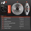Front Disc Brake Rotors for Acura ILX 2013-2015 Honda Honda 2012-2015 1.5L 1.8L