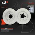 2 Pcs Rear Drilled Brake Rotors for 2010 Mitsubishi Outlander