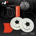 2 Pcs Rear Drilled Brake Rotors for 2010 Mitsubishi Outlander