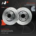 2 Pcs Front Drilled Brake Rotors for Mitsubishi Lancer 09-15 Outlander PHEV