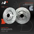 2 Pcs Front Drilled Brake Rotors for 2022 Kia Forte