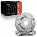 2 Pcs Front Drilled Brake Rotors for 2022 Kia Forte