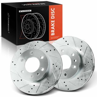 2 Pcs Front Drilled Brake Rotors for Dodge Sprinter 2500 Mercedes-Benz