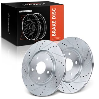 Front Drilled Brake Rotors for Chrysler Town & Country 08-16 Journey VW