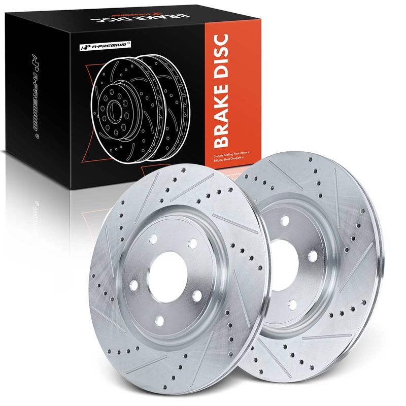 Front Drilled Brake Rotors for 2010 Volkswagen Routan