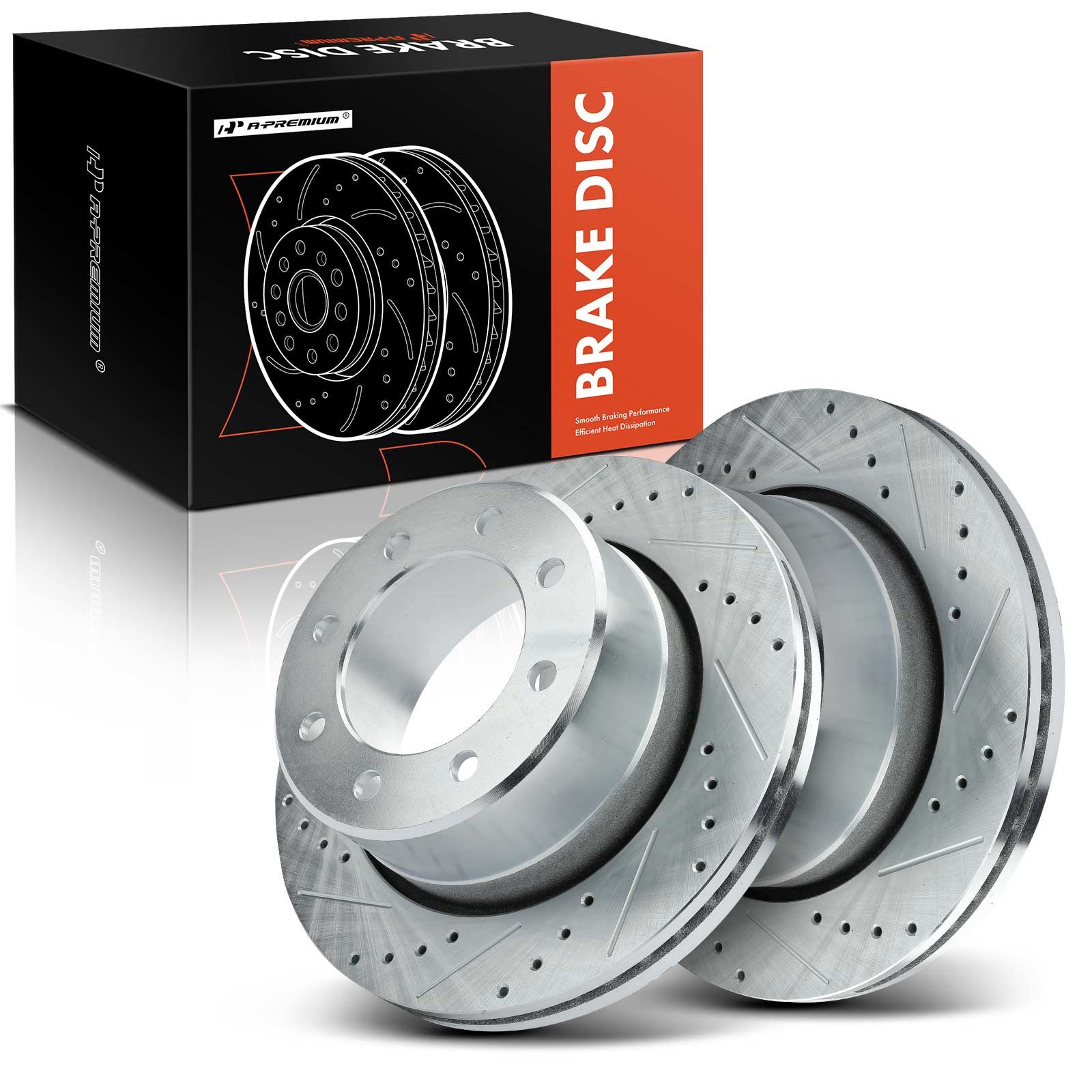 Rear Drilled Disc Brake Rotors for 2009 Dodge Ram 3500