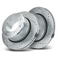 Rear Drilled Disc Brake Rotors for 2009 Dodge Ram 3500