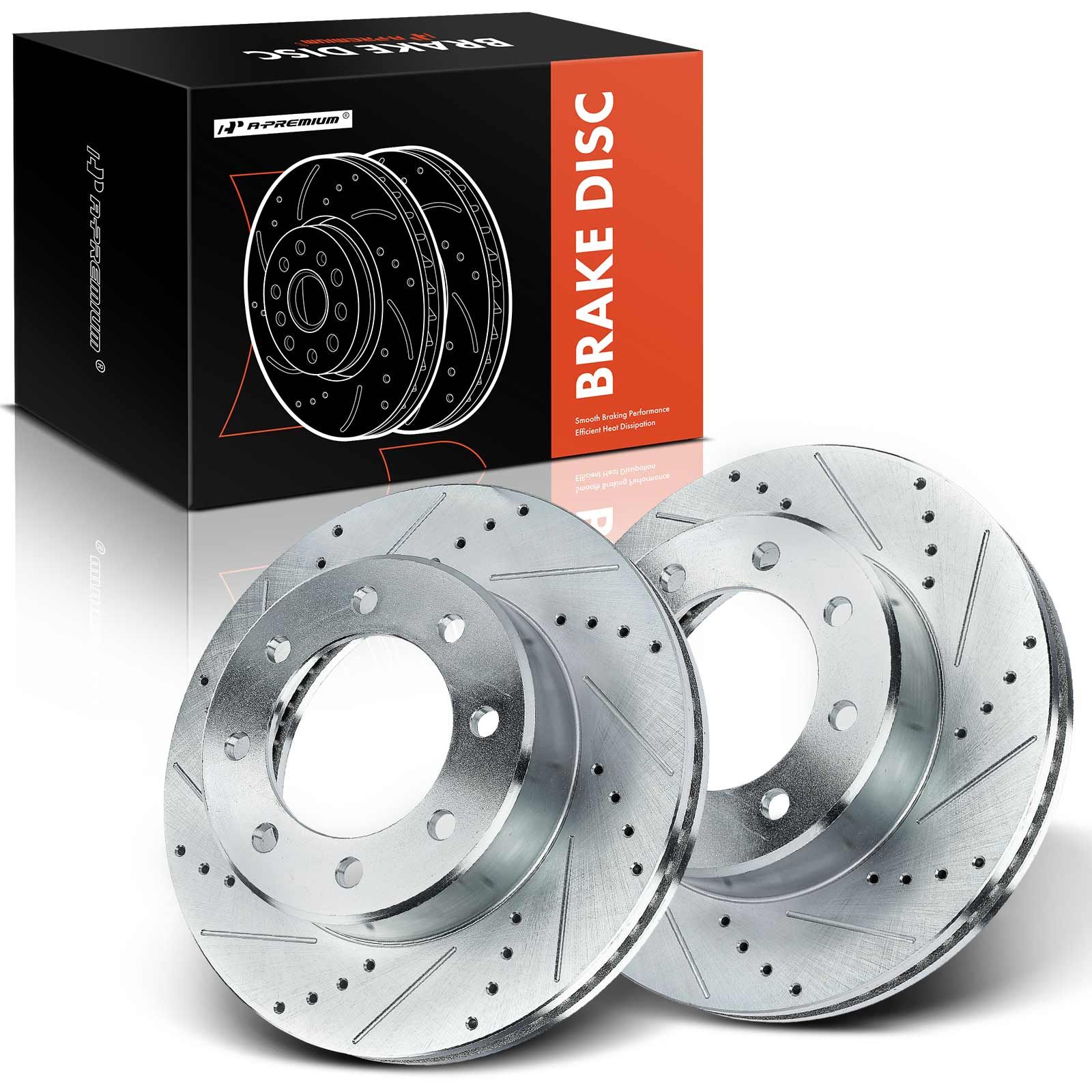 Front Drilled Brake Rotors for 2012 Ram 3500