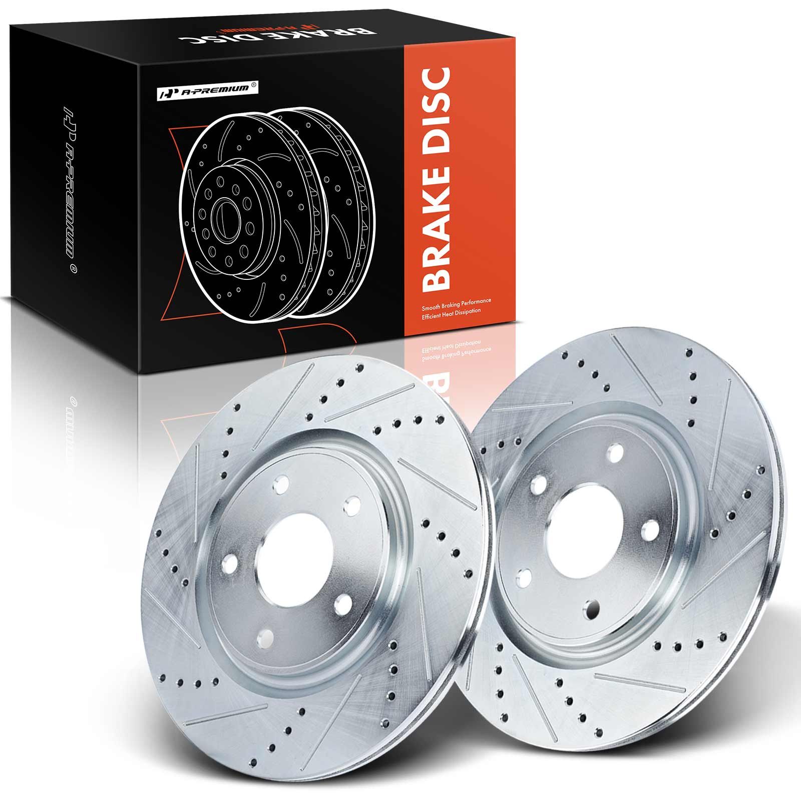 Front Drilled Brake Rotors for Dodge Journey Chrysler Town & Country