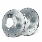 Front Drilled Brake Rotors for Dodge Ram 1500 2006-2008 2500 2003-2008