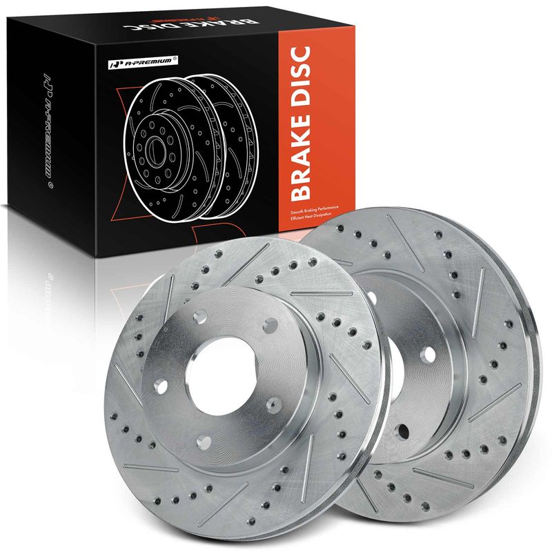 Front Drilled Disc Brake Rotors for 2004 Chevrolet Blazer