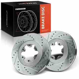 2 Pcs Front Drilled Brake Rotors for Chevrolet Colorado GMC Canyon 09-12