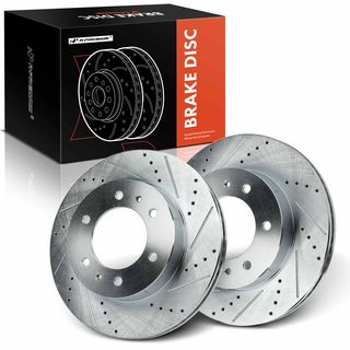 Front Drilled Brake Rotors for Hummer H3 2006-2010 H3T 2009-2010