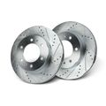 Front Drilled Brake Rotors for 2009 Hummer H3